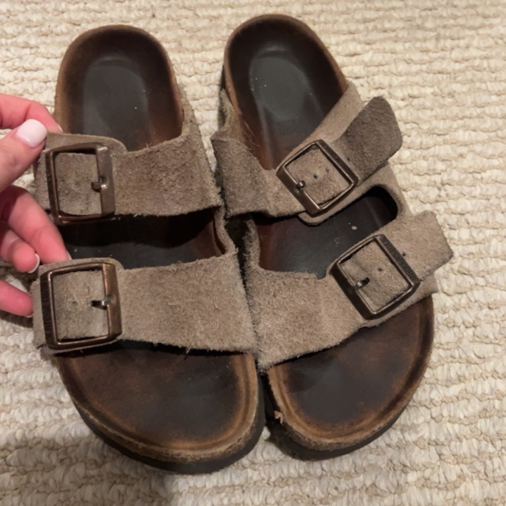 Birkenstock Arizona Suede Leather Taupe